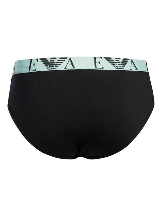 Emporio Armani 3 Pack Briefs, Negro - Image 6
