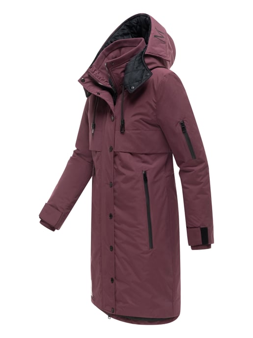 Abrigo de invierno Marikoo con capucha y cordón en la cintura – Anoukaa - Image 3