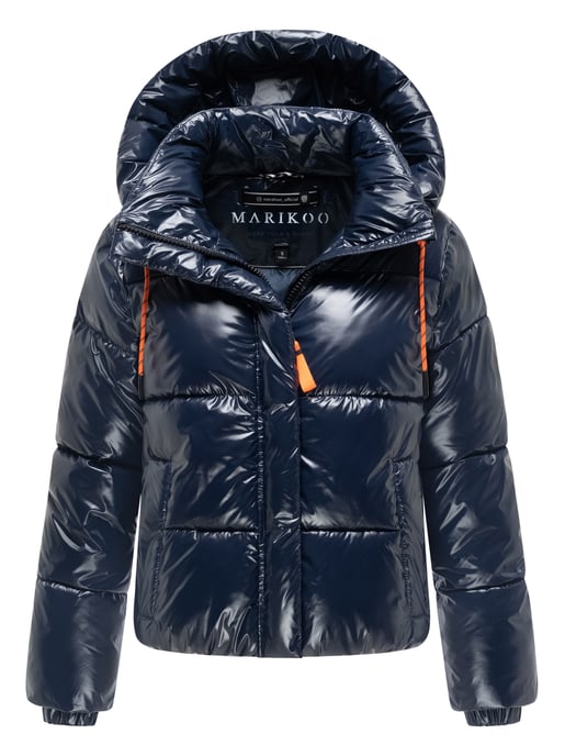 Chaqueta acolchada de invierno Marikoo Skyraa para mujer con capucha y diseño brillante - Image 1