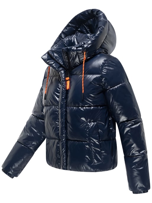 Chaqueta acolchada de invierno Marikoo Skyraa para mujer con capucha y diseño brillante - Image 3