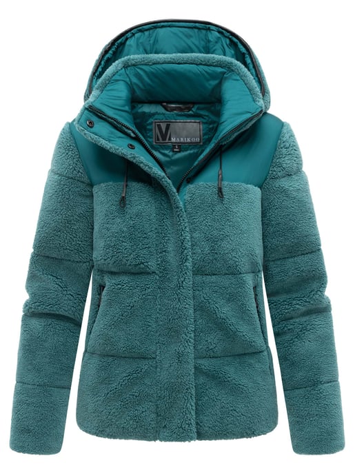 Chaqueta teddy tipo puffer Marikoo para mujer con capucha – Kaguraa - Image 2