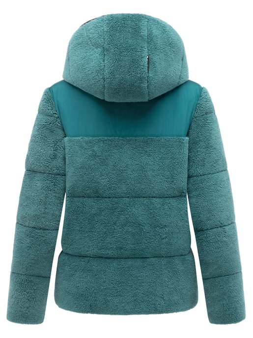 Chaqueta teddy tipo puffer Marikoo para mujer con capucha – Kaguraa - Image 5