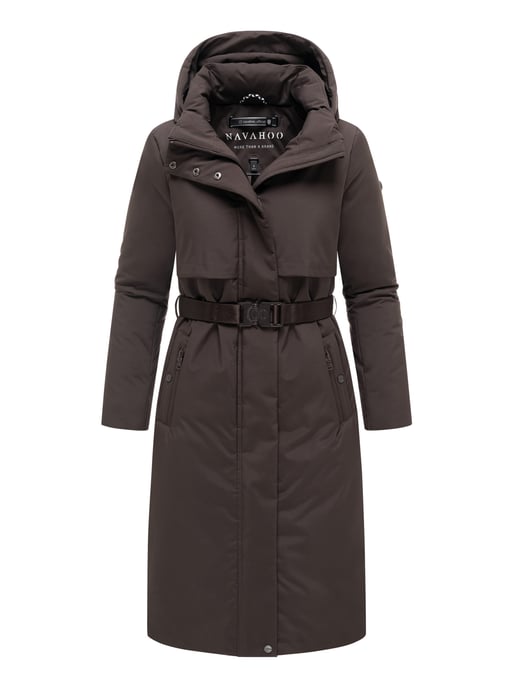 Parka de invierno para mujer WALDBUMMLER de Navahoo – impermeable y elegante con cinturón - Image 1