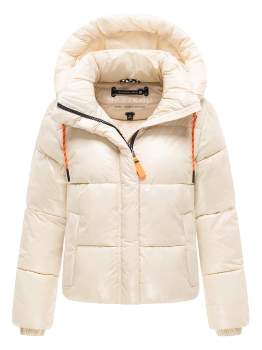 Chaqueta acolchada de invierno Marikoo Skyraa para mujer con capucha y diseño brillante - Image 1