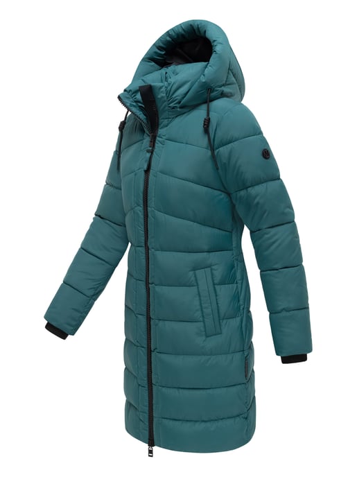 Abrigo de invierno Marikoo Kaltnäschen para mujer con capucha desmontable - Image 3