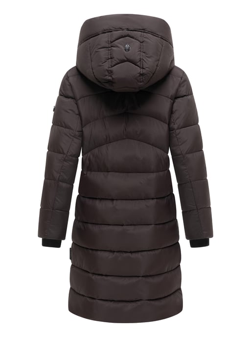 Abrigo de invierno Marikoo Kaltnäschen para mujer con capucha desmontable - Image 5