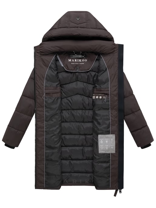 Abrigo de invierno Marikoo Kaltnäschen para mujer con capucha desmontable - Image 6