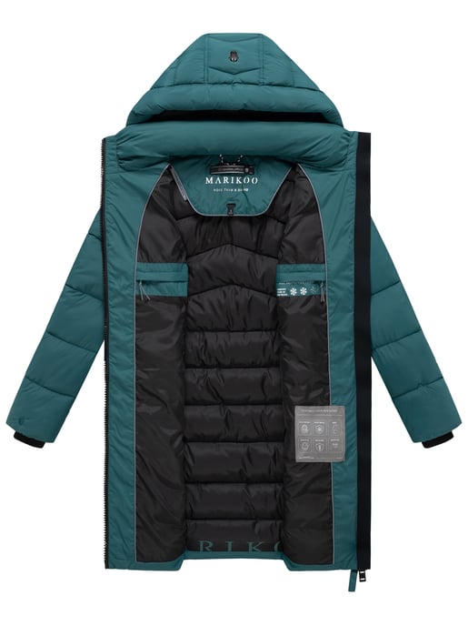 Abrigo de invierno Marikoo Kaltnäschen para mujer con capucha desmontable - Image 6