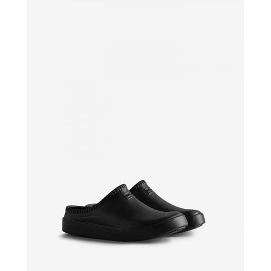 Hunter In/Out Bloom Algae Zuecos unisex negros - Image 1