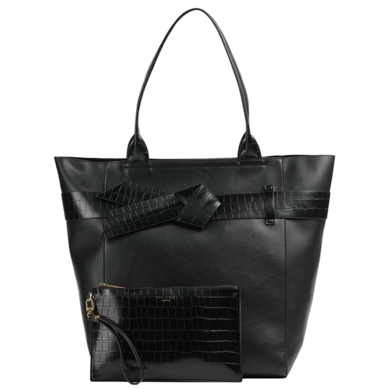 Bolso Tote Negro Con Lazo Y Efecto Cocodrilo De Ted Baker - Image 2