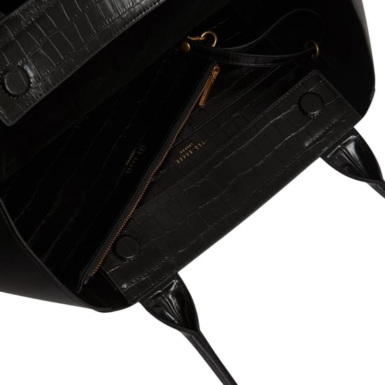 Bolso Tote Negro Con Lazo Y Efecto Cocodrilo De Ted Baker - Image 4