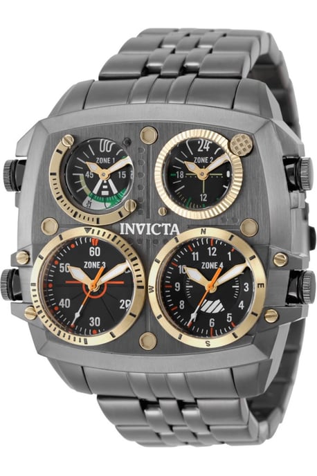 Invicta Aviator - Zulu Time 50661 Reloj de Hombre - Movimiento de Cuarzo - Acero Inoxidable con Esfera Negra - 50 mm - Image 1