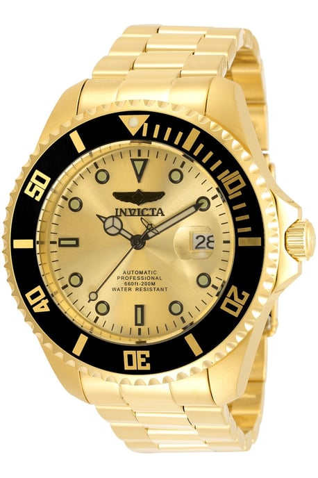 Invicta Pro Diver 35723 Reloj para hombre - Movimiento automático - Acero inoxidable con esfera dorada - 47 mm - Image 1