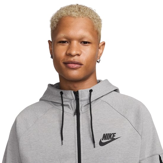Sudadera Con Capucha De Felpa Gris Con Cremallera Completa Nike Sportswear Tech Essentials Para Hombre - Image 5
