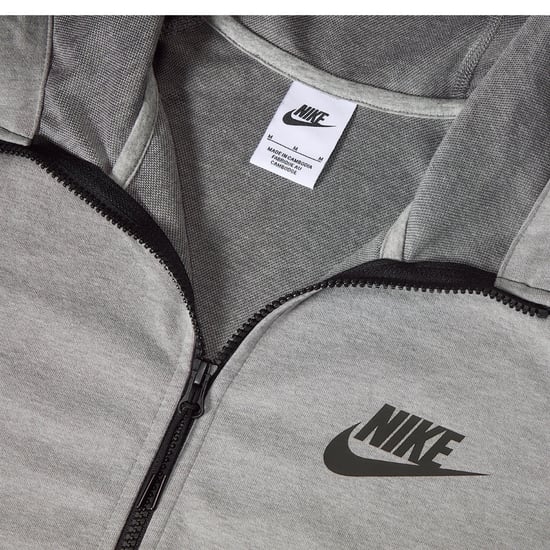 Sudadera Con Capucha De Felpa Gris Con Cremallera Completa Nike Sportswear Tech Essentials Para Hombre - Image 6