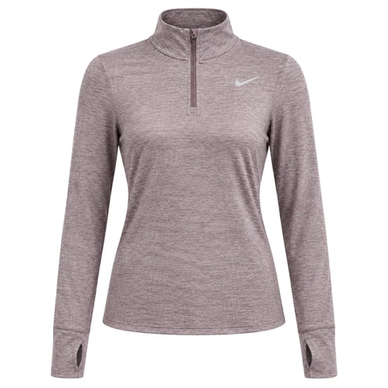 Camiseta De Running Nike Swift Para Mujer Con Protección Uv Y Cremallera De 1/4, Color Marrón - Image 1