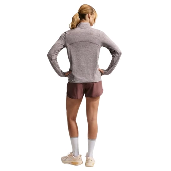 Camiseta De Running Nike Swift Para Mujer Con Protección Uv Y Cremallera De 1/4, Color Marrón - Image 4
