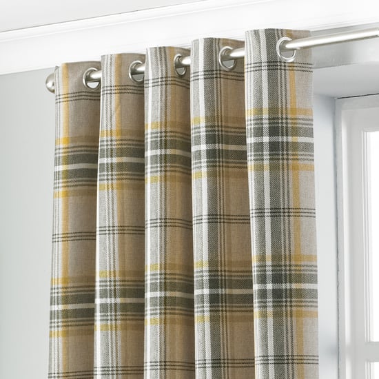 Cortinas con Ojal de Efecto de Lana Aviemore en Ocre - Image 2
