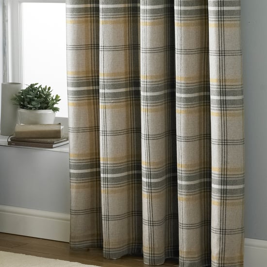 Cortinas con Ojal de Efecto de Lana Aviemore en Ocre - Image 3