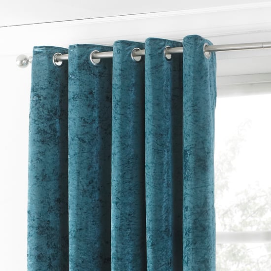 Cortinas de Ojal de Terciopelo Aplastado Verona en Verde Azulado - Image 2