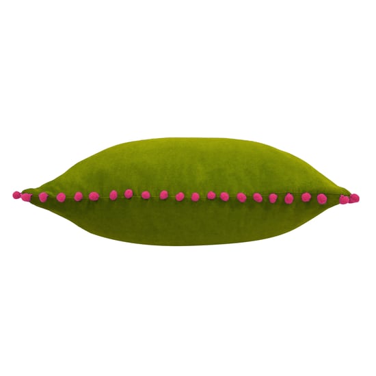 Pompón de Terciopelo 45X45 Pcu Verde/Fucsia - Image 3