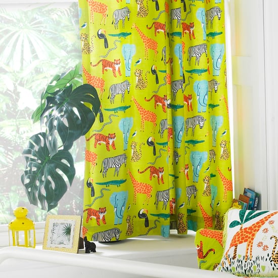 Cortinas con pliegues de lápiz impresas Jungletastic en multicolor - Image 3