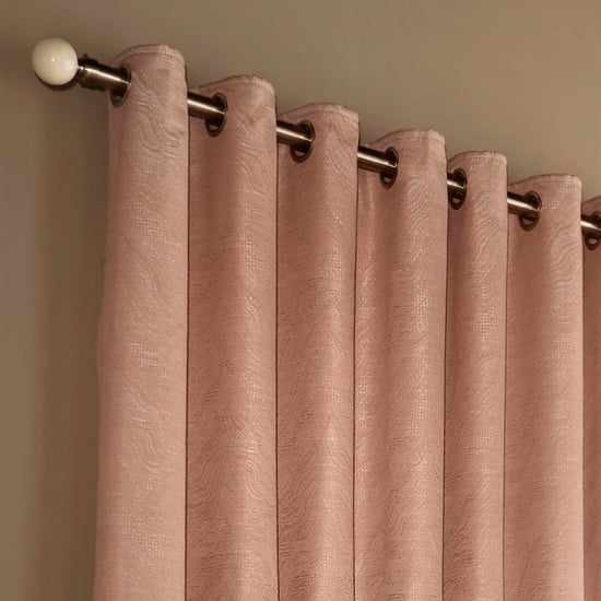 Cortinas de Ojal Jacquard Himalaya en Rosa Suave - Image 2