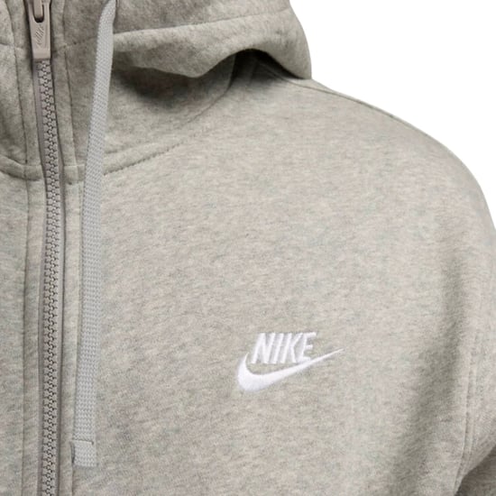 Sudadera Con Capucha Y Cremallera Completa Nike Club Fleece Pullover Gris - Image 4