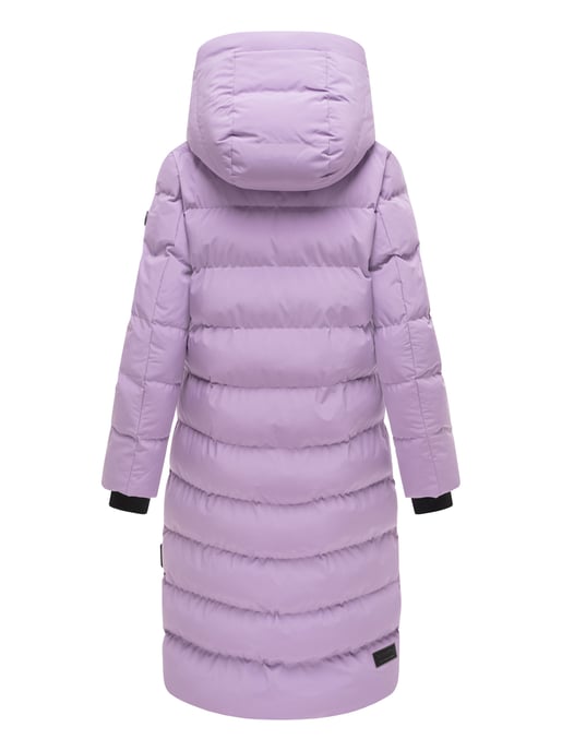 Abrigo de invierno largo Marikoo Harukaa mujer – acolchado con capucha desmontable - Image 3