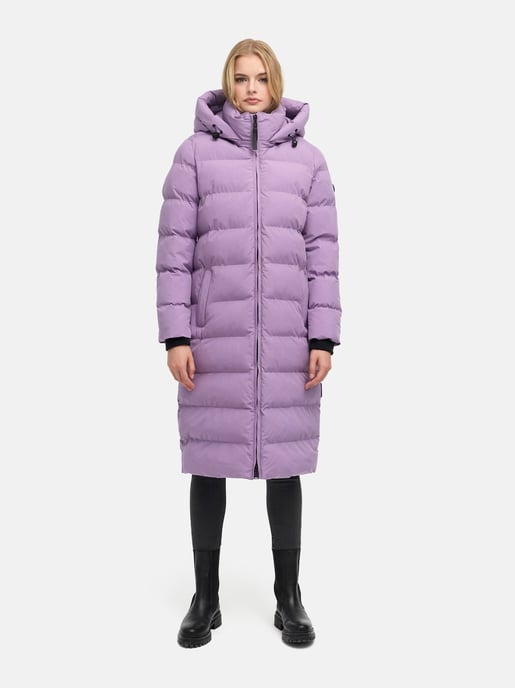 Abrigo de invierno largo Marikoo Harukaa mujer – acolchado con capucha desmontable - Image 5