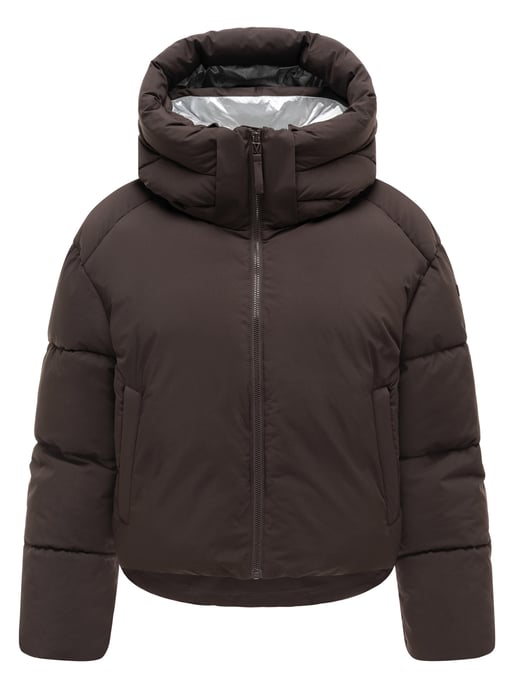 Chaqueta de invierno Marikoo Zilvaa mujer – plumífero corto con capucha desmontable - Image 1
