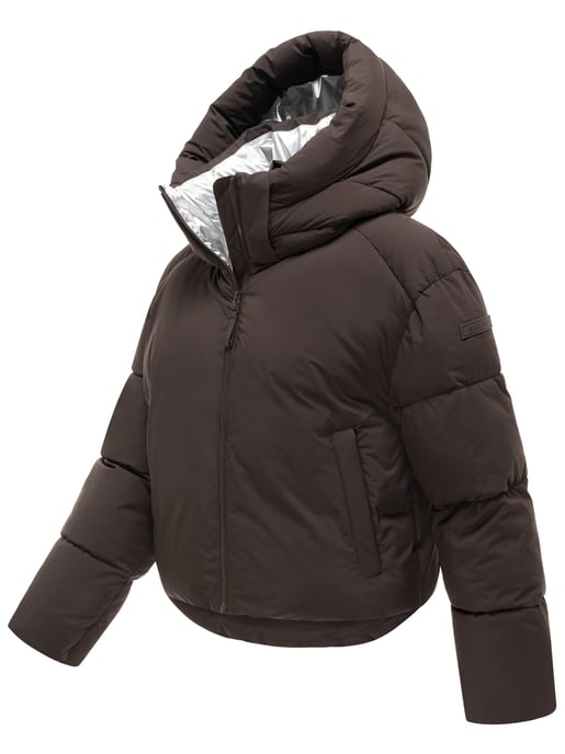Chaqueta de invierno Marikoo Zilvaa mujer – plumífero corto con capucha desmontable - Image 2