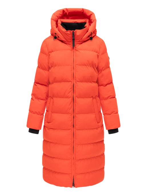 Abrigo de invierno largo Marikoo Harukaa mujer – acolchado con capucha desmontable - Image 1