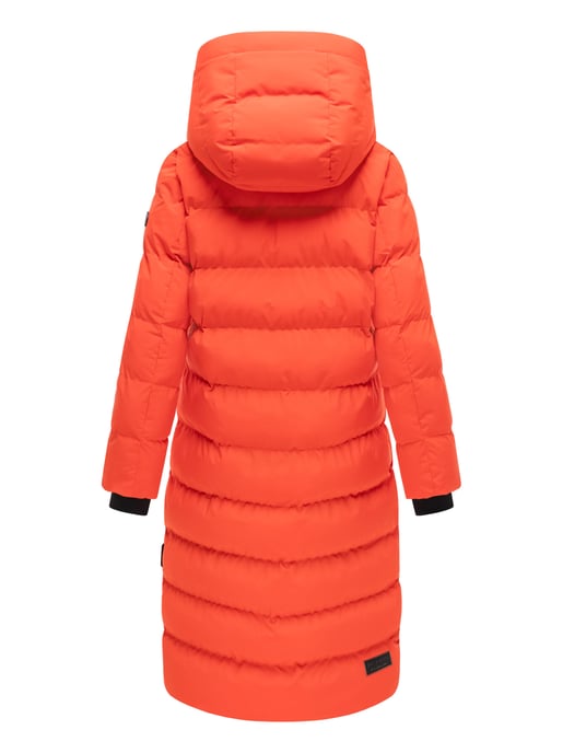 Abrigo de invierno largo Marikoo Harukaa mujer – acolchado con capucha desmontable - Image 3
