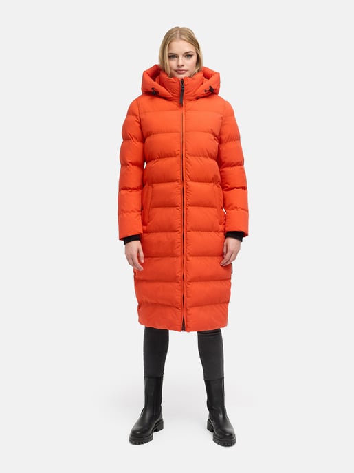 Abrigo de invierno largo Marikoo Harukaa mujer – acolchado con capucha desmontable - Image 5