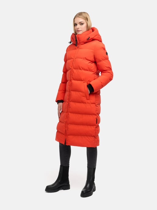 Abrigo de invierno largo Marikoo Harukaa mujer – acolchado con capucha desmontable - Image 6