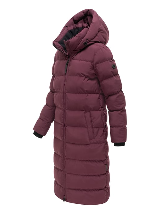 Abrigo de invierno largo Marikoo Harukaa mujer – acolchado con capucha desmontable - Image 2