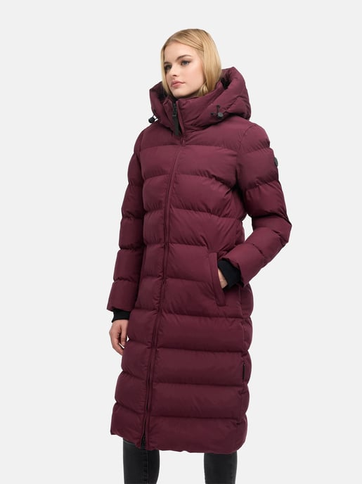 Abrigo de invierno largo Marikoo Harukaa mujer – acolchado con capucha desmontable - Image 5