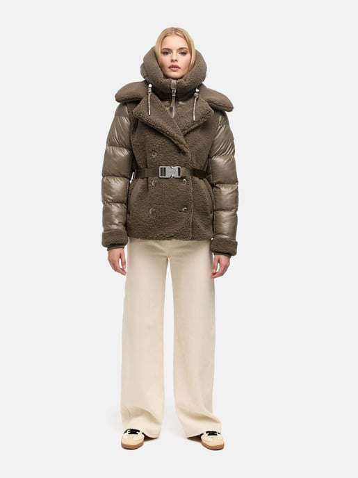 Chaqueta acolchada de peluche Navahoo Kuschelhäschen mujer – capucha desmontable y cinturón - Image 5