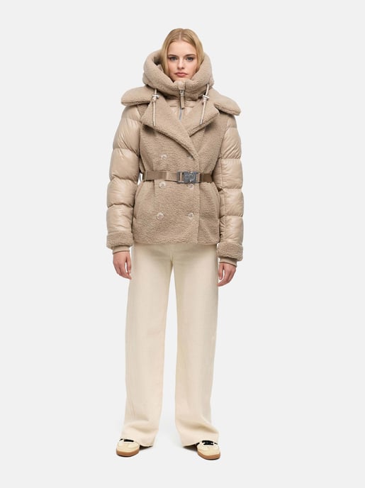 Chaqueta acolchada de peluche Navahoo Kuschelhäschen mujer – capucha desmontable y cinturón - Image 6