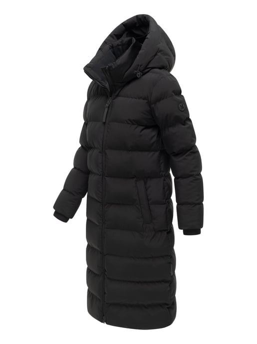 Abrigo de invierno largo Marikoo Harukaa mujer – acolchado con capucha desmontable - Image 2