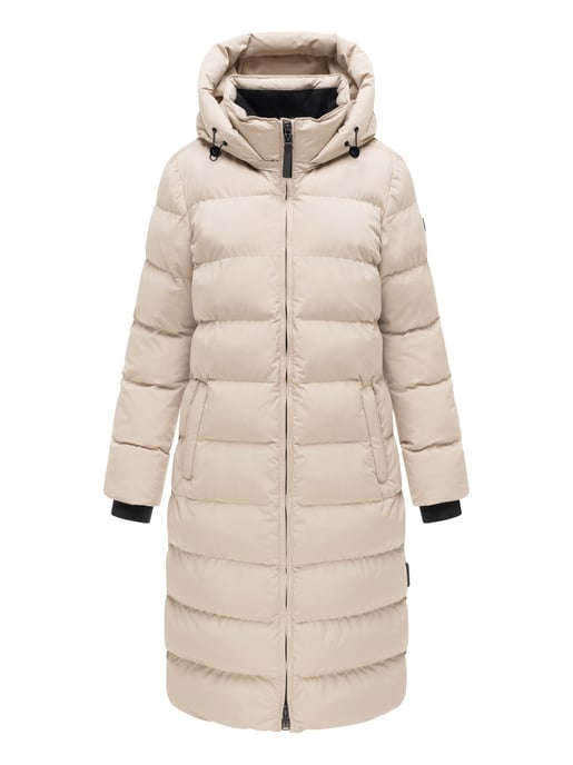 Abrigo de invierno largo Marikoo Harukaa mujer – acolchado con capucha desmontable - Image 1