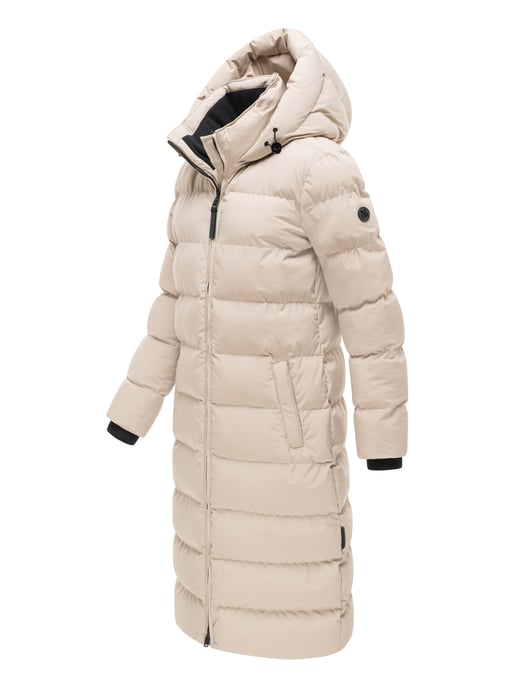 Abrigo de invierno largo Marikoo Harukaa mujer – acolchado con capucha desmontable - Image 2