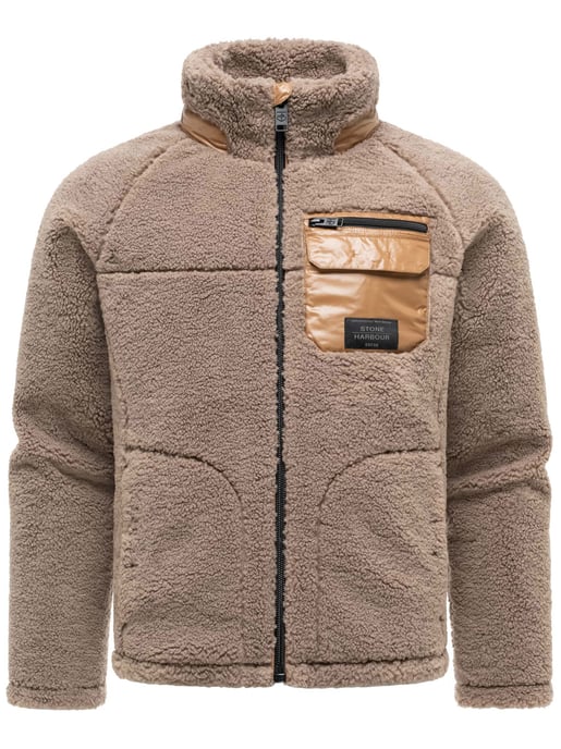 Chaqueta de borrego Stone Harbour Sorees hombre – cazadora sherpa con forro acolchado - Image 1
