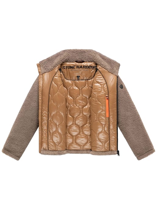 Chaqueta de borrego Stone Harbour Sorees hombre – cazadora sherpa con forro acolchado - Image 4