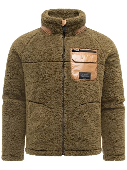 Chaqueta de borrego Stone Harbour Sorees hombre – cazadora sherpa con forro acolchado - Image 1