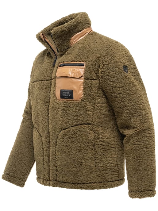 Chaqueta de borrego Stone Harbour Sorees hombre – cazadora sherpa con forro acolchado - Image 2