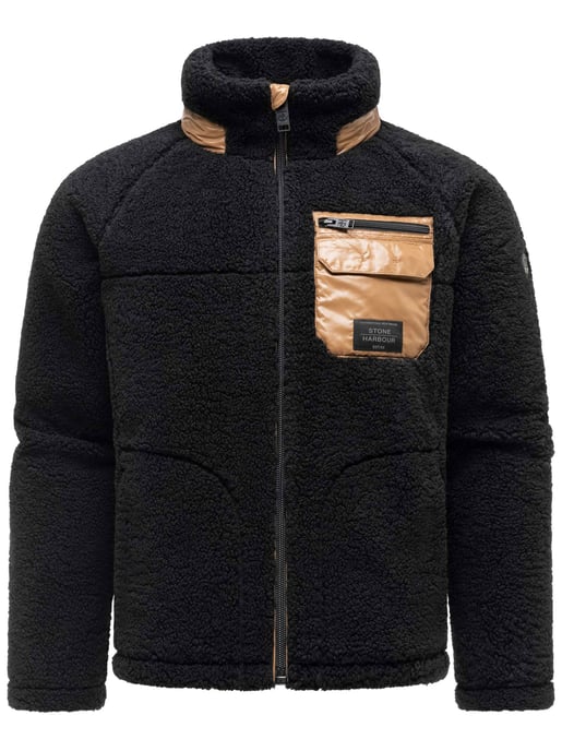 Chaqueta de borrego Stone Harbour Sorees hombre – cazadora sherpa con forro acolchado - Image 1