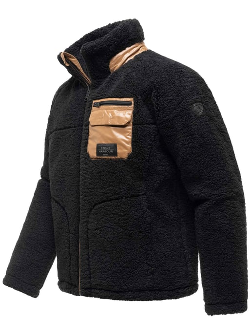 Chaqueta de borrego Stone Harbour Sorees hombre – cazadora sherpa con forro acolchado - Image 2