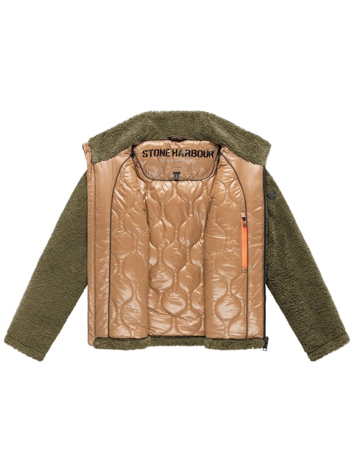 Chaqueta de borrego Stone Harbour Sorees hombre – cazadora sherpa con forro acolchado - Image 4